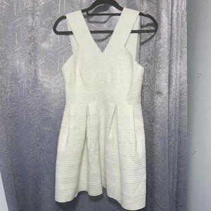 H&M Cream White Bandage Fit & Flare Dress - Garden Party Style - Sz M